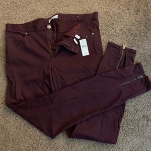 Loft plum skinny pants